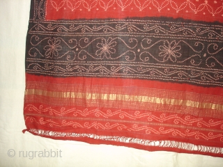 Tie and Dye(Cotton)Sari From Kutch Gujarat India.Its size is 135cmx430cm.About the Condition Some original repairs(DSC06008 New).                 