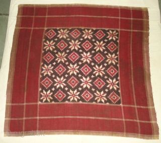 Telia Rumal,Cotton,warp and werft Ikat,From Andhra Pradesh India.Its size is 105cmX105cm(DSC00651 New).                     