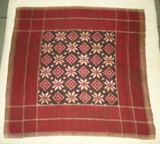 Telia Rumal,Cotton,warp and werft Ikat,From Andhra Pradesh India.Its size is 105cmX105cm(DSC00651 New).                     