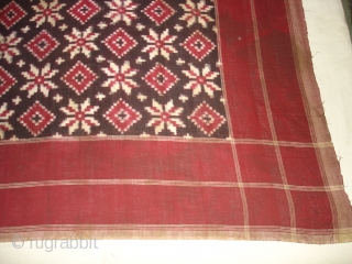 Telia Rumal,Cotton,warp and werft Ikat,From Andhra Pradesh India.Its size is 105cmX105cm(DSC00651 New).                     