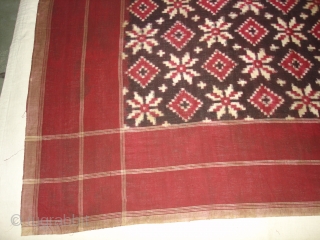 Telia Rumal,Cotton,warp and werft Ikat,From Andhra Pradesh India.Its size is 105cmX105cm(DSC00651 New).                     