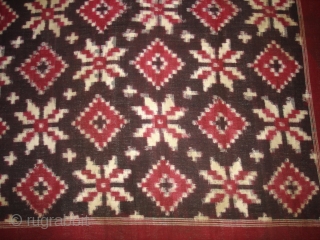 Telia Rumal,Cotton,warp and werft Ikat,From Andhra Pradesh India.Its size is 105cmX105cm(DSC00651 New).                     