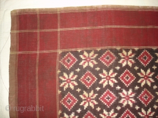 Telia Rumal,Cotton,warp and werft Ikat,From Andhra Pradesh India.Its size is 105cmX105cm(DSC00651 New).                     