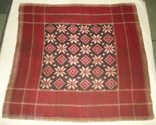 Telia Rumal,Cotton,warp and werft Ikat,From Andhra Pradesh India.Its size is 105cmX105cm(DSC00651 New).                     