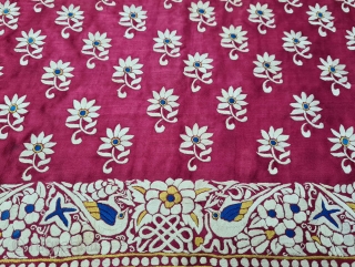 Parsi Jhabla or Jhablo (Blouse) From Surat Gujarat India. The ‘four over, under one satin weave is embroidered with Brids and Flowers design.This kind of Jhabla were embroidered by Chinese artisans in  ...