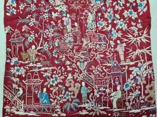 Cheena-Cheeni no Jhablo or Jhablo (Blouse) of Parsi Community From Surat Gujarat India. 
The pattern Elements of this Jhabla is related to a folk Tale. The garden scene is filled with repeats of a variety of flowering trees,  ...