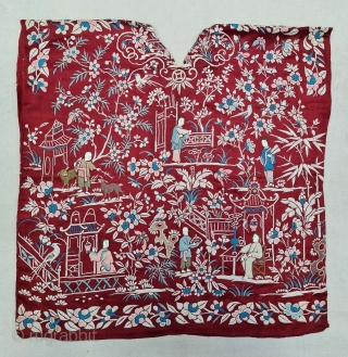 Cheena-Cheeni no Jhablo or Jhablo (Blouse) of Parsi Community From Surat Gujarat India. 
The pattern Elements of this Jhabla is related to a folk Tale. The garden scene is filled with repeats of a variety of flowering trees,  ...