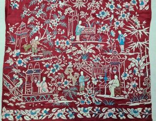 Cheena-Cheeni no Jhablo or Jhablo (Blouse) of Parsi Community From Surat Gujarat India. 
The pattern Elements of this Jhabla is related to a folk Tale. The garden scene is filled with repeats of a variety of flowering trees,  ...