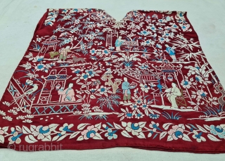 Cheena-Cheeni no Jhablo or Jhablo (Blouse) of Parsi Community From Surat Gujarat India. 
The pattern Elements of this Jhabla is related to a folk Tale. The garden scene is filled with repeats of a variety of flowering trees,  ...