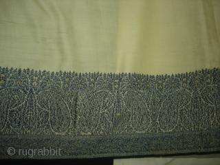 Highly Sikh Period Jamawar Long Shawl From Kashmir, India.Made for Sikh family of Punjab.C.1835.Its Size is 135cmx345cm.Its condition is very good(DSC03270 New).           