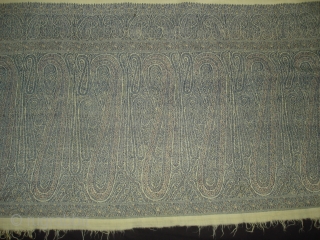 Highly Sikh Period Jamawar Long Shawl From Kashmir, India.Made for Sikh family of Punjab.C.1835.Its Size is 135cmx345cm.Its condition is very good(DSC03270 New).           