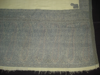Highly Sikh Period Jamawar Long Shawl From Kashmir, India.Made for Sikh family of Punjab.C.1835.Its Size is 135cmx345cm.Its condition is very good(DSC03270 New).           