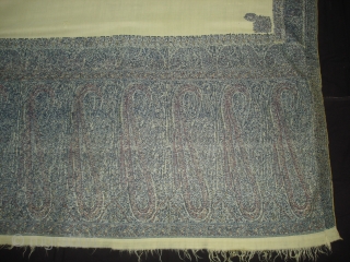 Highly Sikh Period Jamawar Long Shawl From Kashmir, India.Made for Sikh family of Punjab.C.1835.Its Size is 135cmx345cm.Its condition is very good(DSC03270 New).           