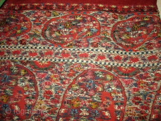 Rare Colour,Jamawar Long Shawl from Kashmir India.It has been made in Highly Sikh Period Around,C.1820.Its size is 120cm x 275cm.Condition is Good(DSC05679 New).Ask for more Detail Pictures.      