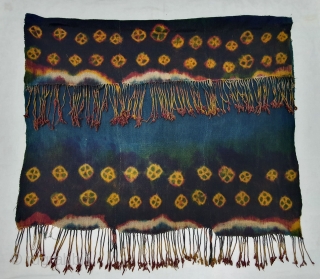 Zanskar Bokh Shawl From Tribal Area of Zanskar Ladakh India. It’s Pure Indigo Blue colour has been used and made by yaks Wool. Worn by women.Its size is 87cm x 93cm (20190922_154726). 