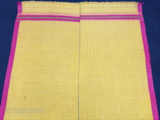 Waziri Shawl for Man From Waziristan, Pakistan. India.C.1900.Natural Dye with Hand Woven Cotton and silk ends,with silk end borders.Its size is 131cmX232cm(153515).           