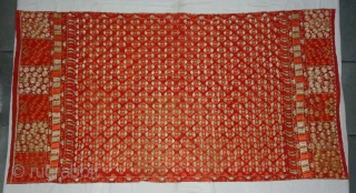 Chamba Phulkari From Hill Area of Himachal Pradesh. India. Known as Chamba Phulkari. c.1900.Its size is 130cmX245cm(DSC03809 New).               