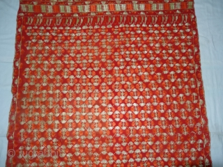 Chamba Phulkari From Hill Area of Himachal Pradesh. India. Known as Chamba Phulkari. c.1900.Its size is 130cmX245cm(DSC03809 New).               