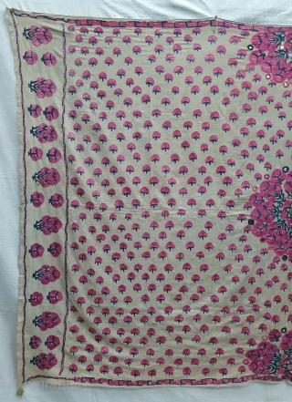 Abochhini Wedding Shawl (Women) from Sindh Region of Undivided India. India, Silk Embroidery on the Silk, 

c.1875-1900.

Its size is 126cmX188cm(20191208_151241).             