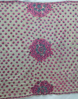 Abochhini Wedding Shawl (Women) from Sindh Region of Undivided India. India, Silk Embroidery on the Silk, 

c.1875-1900.

Its size is 126cmX188cm(20191208_151241).             