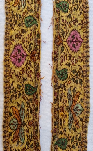 Very Rare Dorukha Floral Borders of Kani Jamawar, From Deccan-Hyderabad,South-India, 

C.1875-1890

No.1 Its size is 5cmX140cm.
.
No.2 Its size is 3cmX84cm
.
No.3 Its size is 3cmX86cm (20221001_160229).         