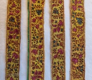 Very Rare Dorukha Floral Borders of Kani Jamawar, From Deccan-Hyderabad,South-India, 

C.1875-1890

No.1 Its size is 5cmX140cm.
.
No.2 Its size is 3cmX84cm
.
No.3 Its size is 3cmX86cm (20221001_160229).         