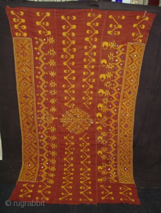 Wedding Odhani (Cotton) From Ganga Nagar District of Rajasthan,India.This were Traditionally used mainly by Bishnoi Communities of Rajasthan.C.1900.Its size is 127cmX220cm(DSC05458 New).           