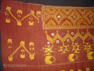 Wedding Odhani (Cotton) From Ganga Nagar District of Rajasthan,India.This were Traditionally used mainly by Bishnoi Communities of Rajasthan.C.1900.Its size is 127cmX220cm(DSC05458 New).           