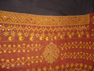 Wedding Odhani (Cotton) From Ganga Nagar District of Rajasthan,India.This were Traditionally used mainly by Bishnoi Communities of Rajasthan.C.1900.Its size is 127cmX220cm(DSC05458 New).           