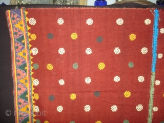 Wedding Odhani (Cotton) From Tharparkar Area of Pakistan. This were Traditionally used mainly by Sodha Rajput of Tharparkar region.C.1900.Its size is 100cmX235cm(DSC05482 New).          