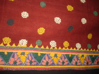Wedding Odhani (Cotton) From Tharparkar Area of Pakistan. This were Traditionally used mainly by Sodha Rajput of Tharparkar region.C.1900.Its size is 100cmX235cm(DSC05482 New).          