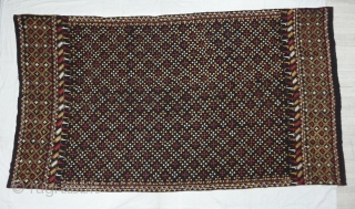 Phulkari From East(India)Punjab Region of India. India.Silk on Brown-soil colour, Hand Spun Cotton ground.C.1900.Its size is 132cmX240cm(DSC03883 New).               