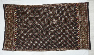 Phulkari From East(India)Punjab Region of India. India.Silk on Brown-soil colour, Hand Spun Cotton ground.C.1900.Its size is 132cmX240cm(DSC03883 New).               