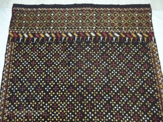 Phulkari From East(India)Punjab Region of India. India.Silk on Brown-soil colour, Hand Spun Cotton ground.C.1900.Its size is 132cmX240cm(DSC03883 New).               