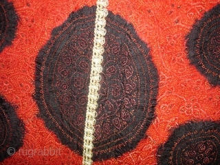 Tie And Dyed gajji silk odhni(woman's head shawl)From Kutch Gujarat.India.known As Kumbhi.Very Rare Tie and Dye Odhani.Its size is 120cm X 145cm(DSC01186 New).          