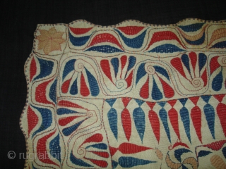 Kantha Quilted and embroidered cotton kantha Probably From East(Bangladesh) Bangal region.Its Size is 69cmX75cm.Early and Rare Kantha(DSC06533 New).               