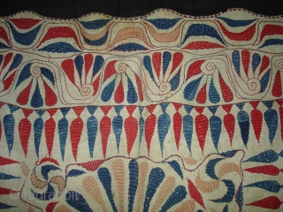 Kantha Quilted and embroidered cotton kantha Probably From East(Bangladesh) Bangal region.Its Size is 69cmX75cm.Early and Rare Kantha(DSC06533 New).               