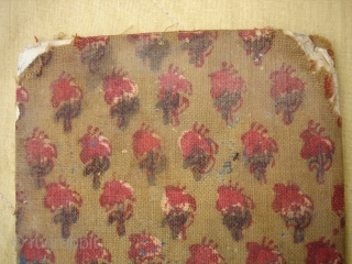 Sutra Book Cover(Cotton)Khadi Print.From Rajasthan India.Very Rare and Early Book cover.Its size is 11cm x 21cm.(DSC07439 New).                
