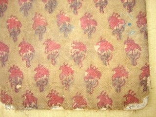 Sutra Book Cover(Cotton)Khadi Print.From Rajasthan India.Very Rare and Early Book cover.Its size is 11cm x 21cm.(DSC07439 New).                