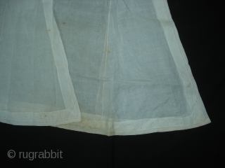 Angarkha(Coat)fine Muslin Cotton with Applied work,From Lucknow ,Utter Pradesh. India.C.1900.Worn by Royal Nawab Muslims Family Of Lucknow(DSC06508 New).               