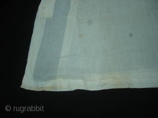 Angarkha(Coat)fine Muslin Cotton with Applied work,From Lucknow ,Utter Pradesh. India.C.1900.Worn by Royal Nawab Muslims Family Of Lucknow(DSC06508 New).               