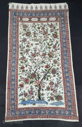 Palampore,Painted and dyed cotton chintz From India.Its an indian chintz which is export to Persia.Its size is 139cmX258cm(154936).               