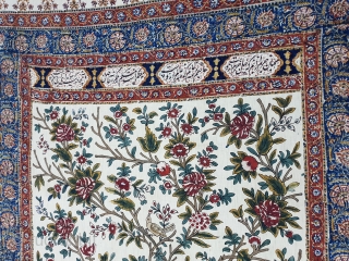 Palampore,Painted and dyed cotton chintz From India.Its an indian chintz which is export to Persia.Its size is 139cmX258cm(154936).               