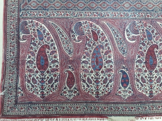 Kalamkari Double Sided (Front and Back same Design),From South India Made for Persian Market,Late 19th Early 20th Century.Hand spurn cotton,Natural Dyes.Its size is 136cmX243cm(WA0090).         