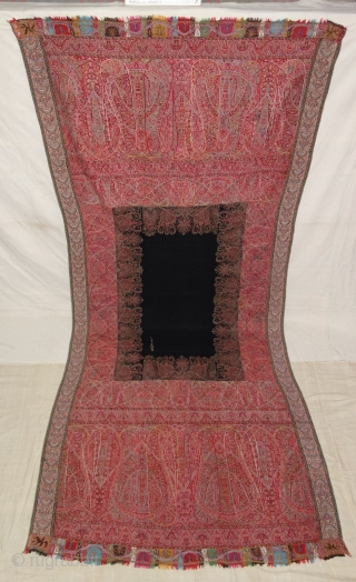 Sikh Period Kalamkar Jamawar Long Shawl From Kashmir, India.C.1830-1860.Its Size is 140cmx315cm.Perfect in the condition(DSC07694). 
                 