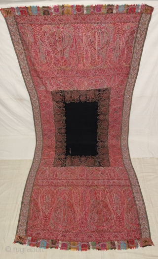 Sikh Period Kalamkar Jamawar Long Shawl From Kashmir, India.C.1830-1860.Its Size is 140cmx315cm.Perfect in the condition(DSC07694). 
                 