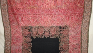 Sikh Period Kalamkar Jamawar Long Shawl From Kashmir, India.C.1830-1860.Its Size is 140cmx315cm.Perfect in the condition(DSC07694). 
                 