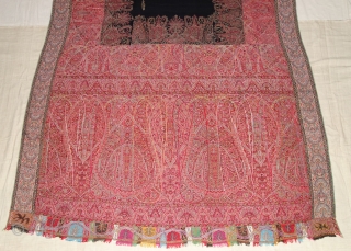 Sikh Period Kalamkar Jamawar Long Shawl From Kashmir, India.C.1830-1860.Its Size is 140cmx315cm.Perfect in the condition(DSC07694). 
                 