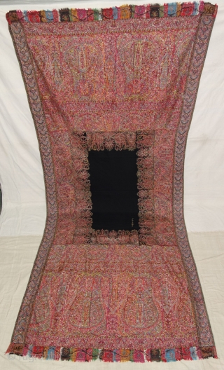 Sikh Period Kalamkar Jamawar Long Shawl From Kashmir, India.C.1830-1860.Its Size is 140cmx315cm.Perfect in the condition(DSC07694). 
                 