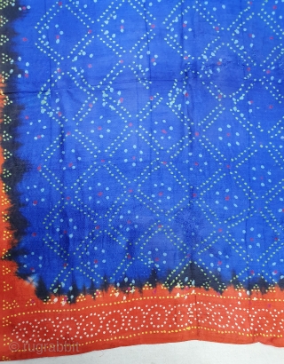 Ceremonial Tie and Dye Rumal, Tie and Dye Work on the Gajji-Silk From Kutch Region of Gujarat, India. 

This were Traditionally used mainly by Muslim Khatri community in Kutch, specifically to the  ...